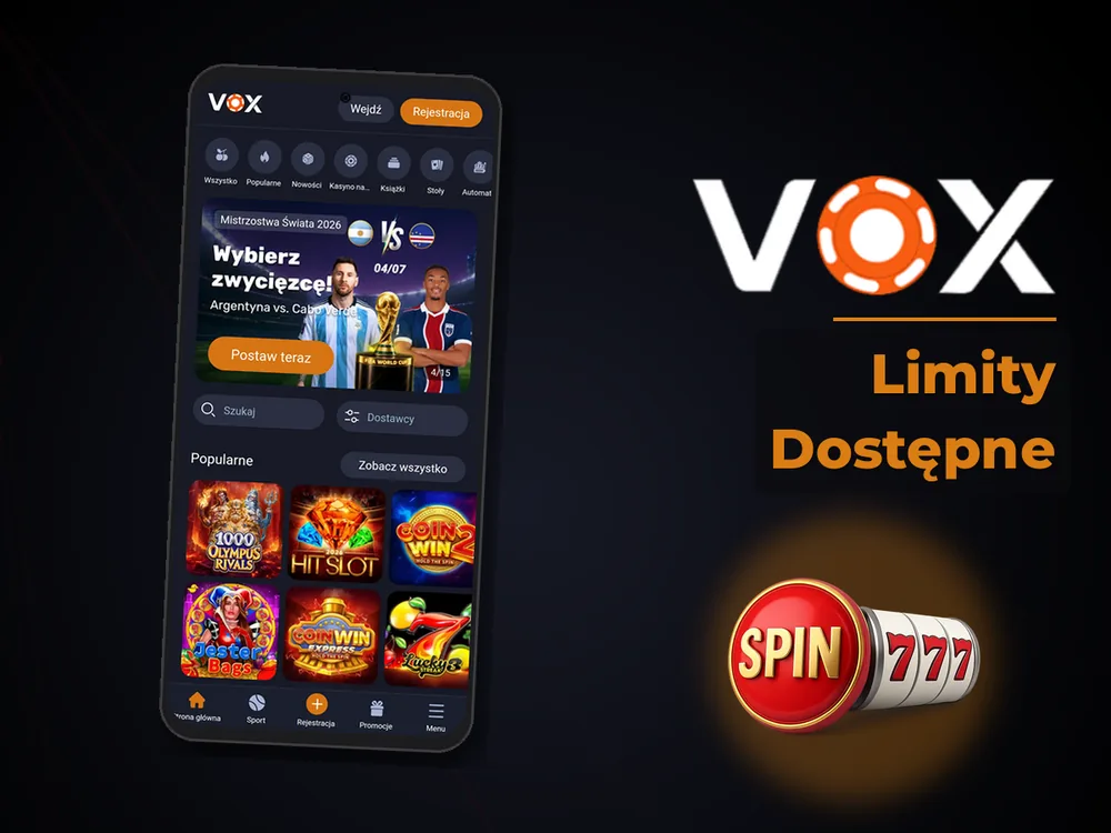 vox casino - Limity Dostępne