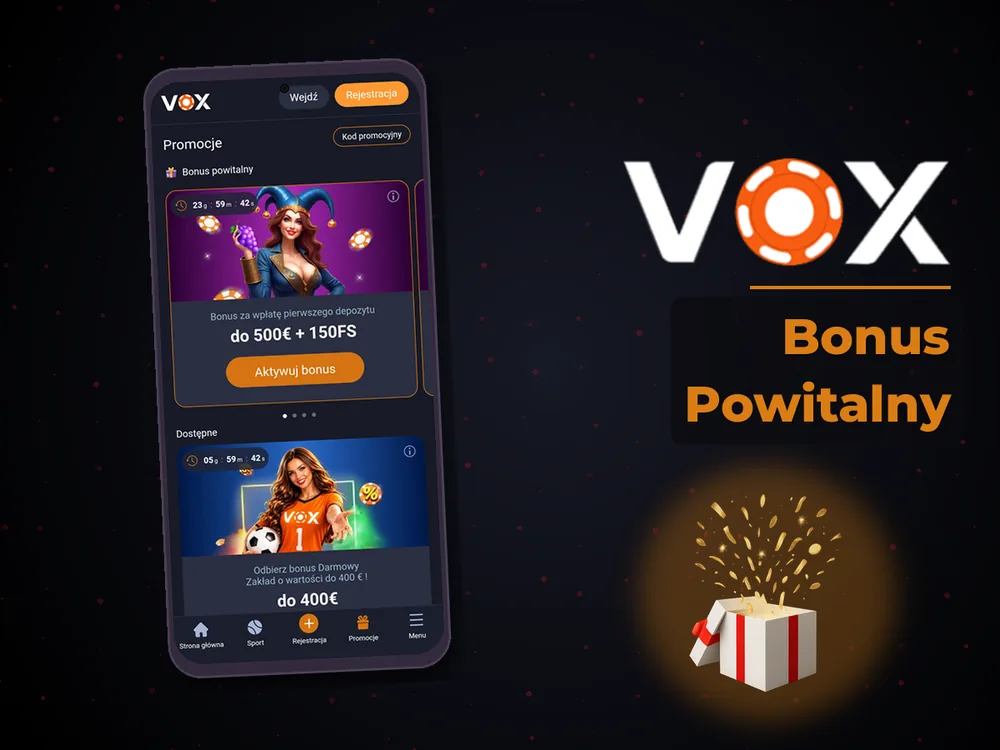 vox casino - Bonus Powitalny