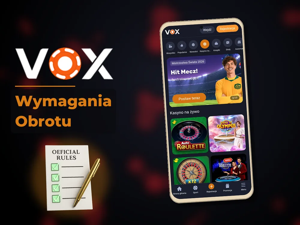vox casino - Wymagania Obrotu