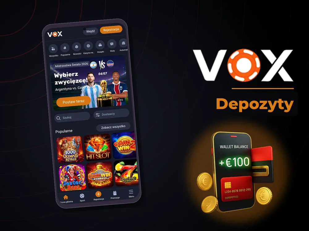 vox casino - Depozyty
