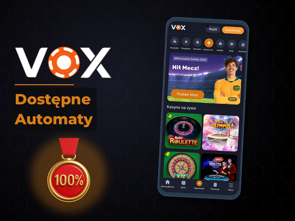 vox casino - Dostępne Automaty