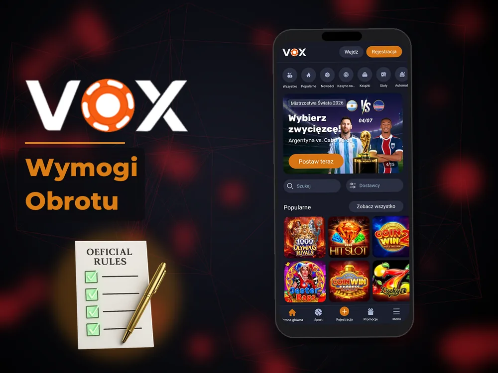 vox casino - Wymogi Obrotu