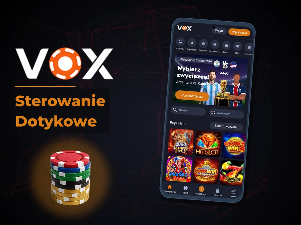 vox casino - Sterowanie Dotykowe