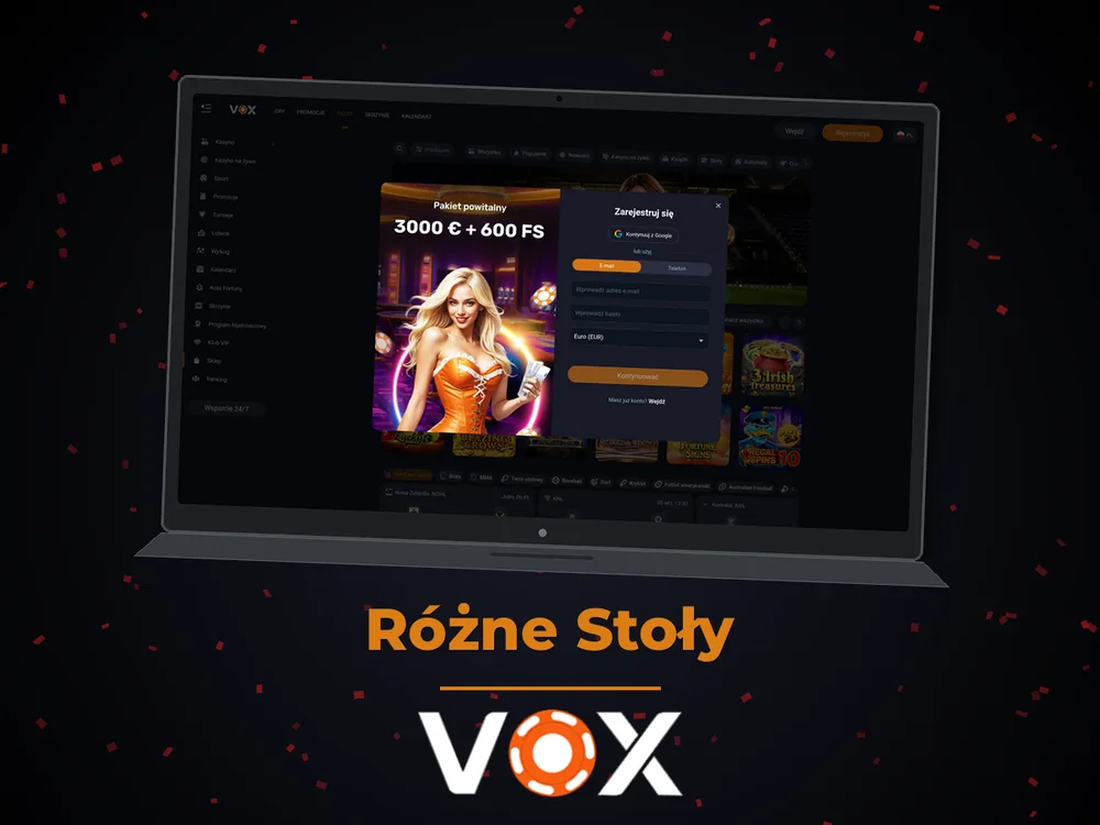 vox casino - Różne Stoły