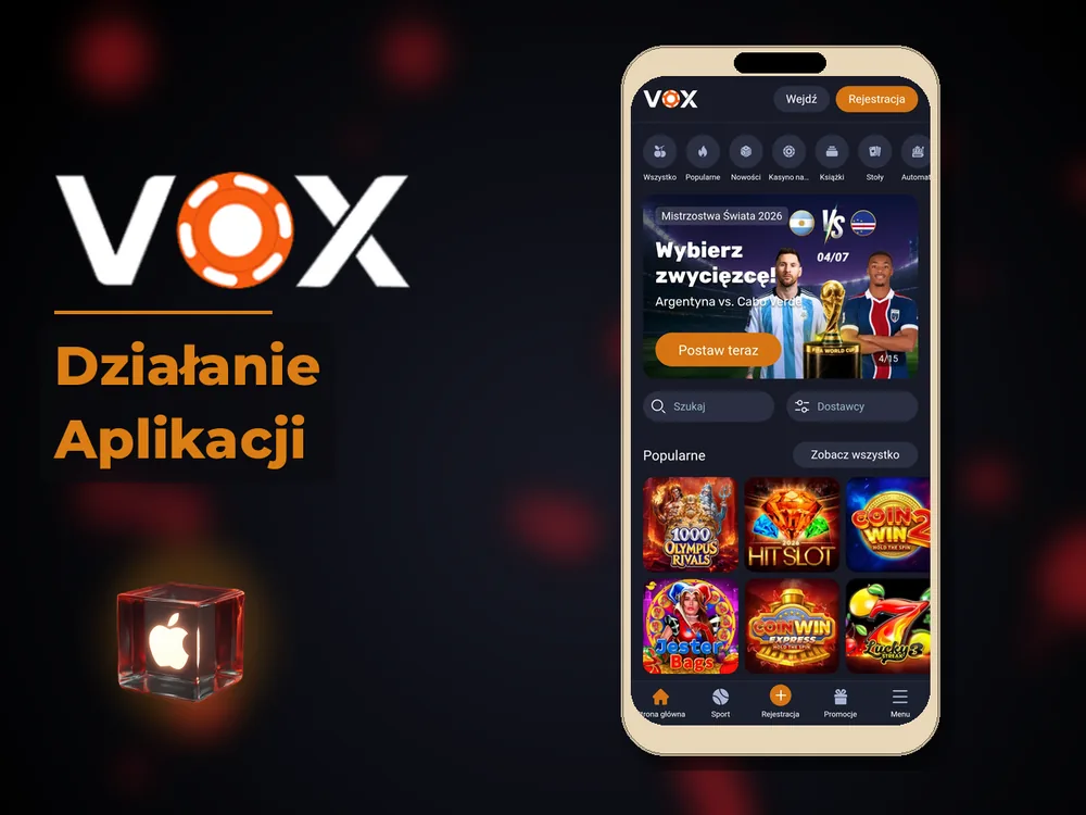vox casino - Działanie Aplikacji