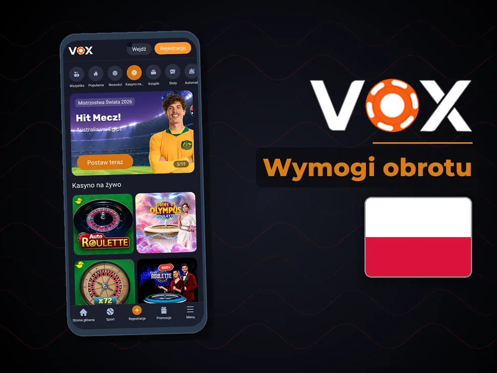 vox casino - Wymogi obrotu