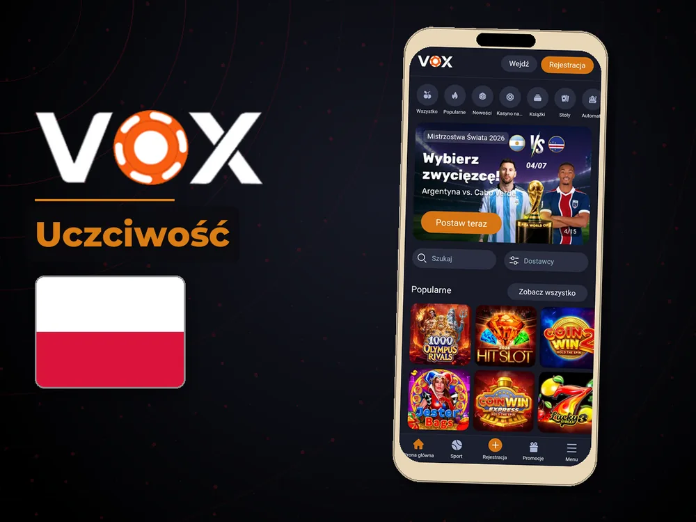 vox casino - Uczciwość