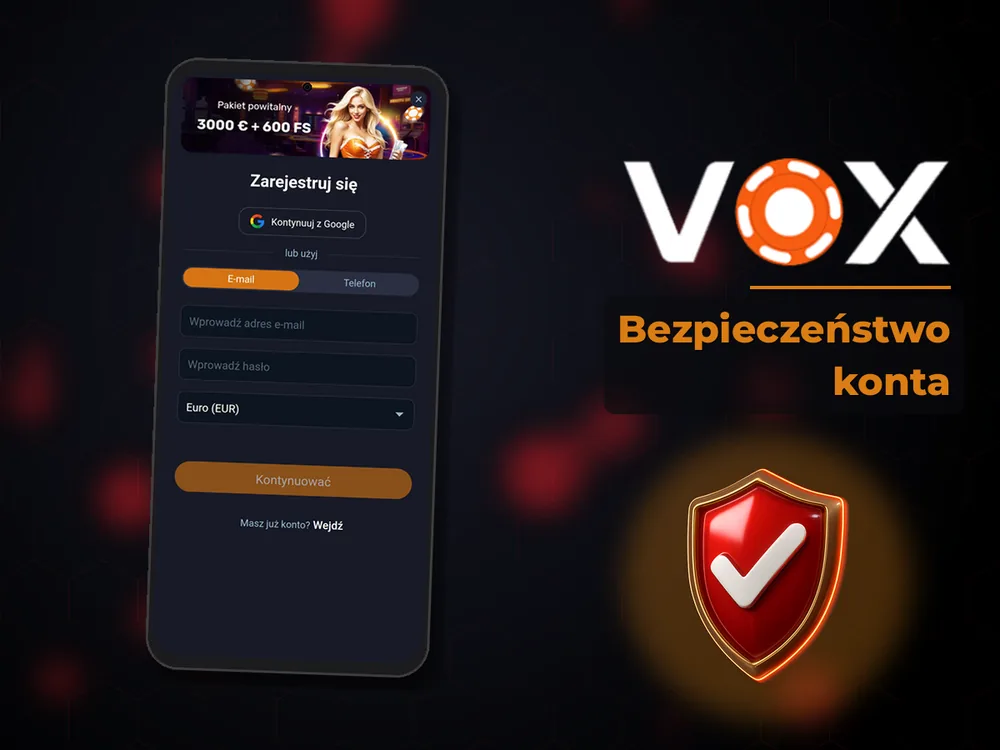 vox casino - Bezpieczeństwo konta