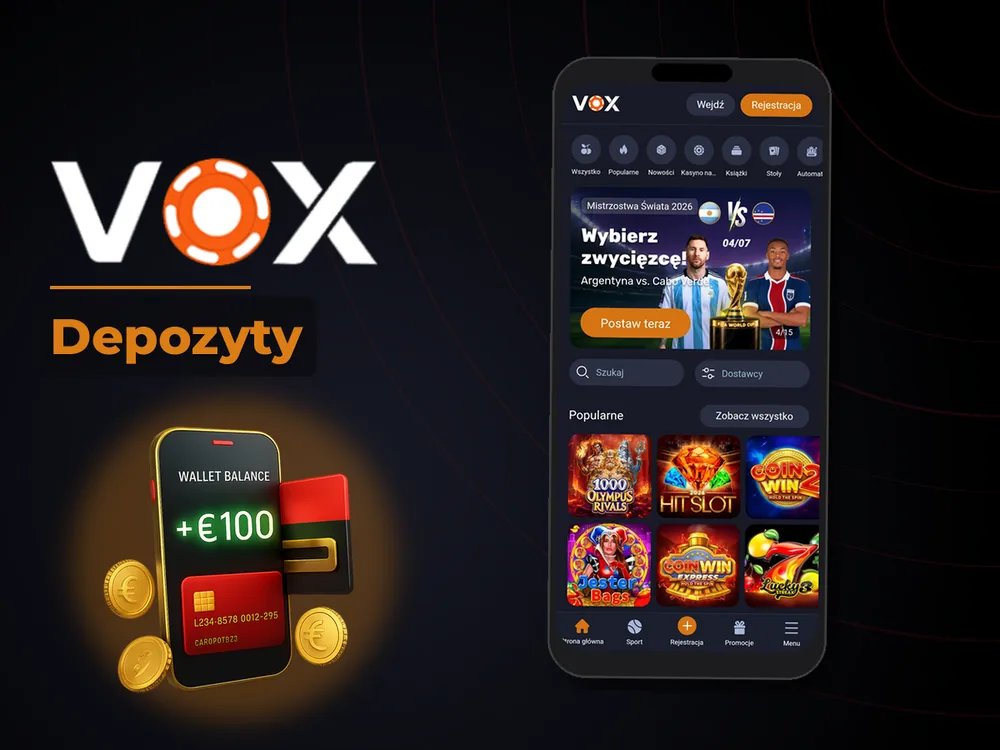 vox casino - Depozyty