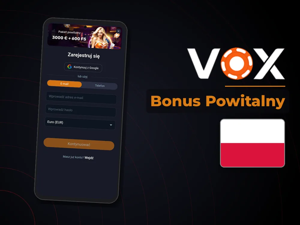 vox casino - Bonus Powitalny