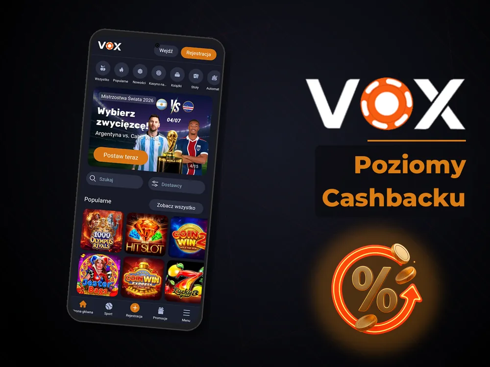 vox casino - Poziomy Cashbacku