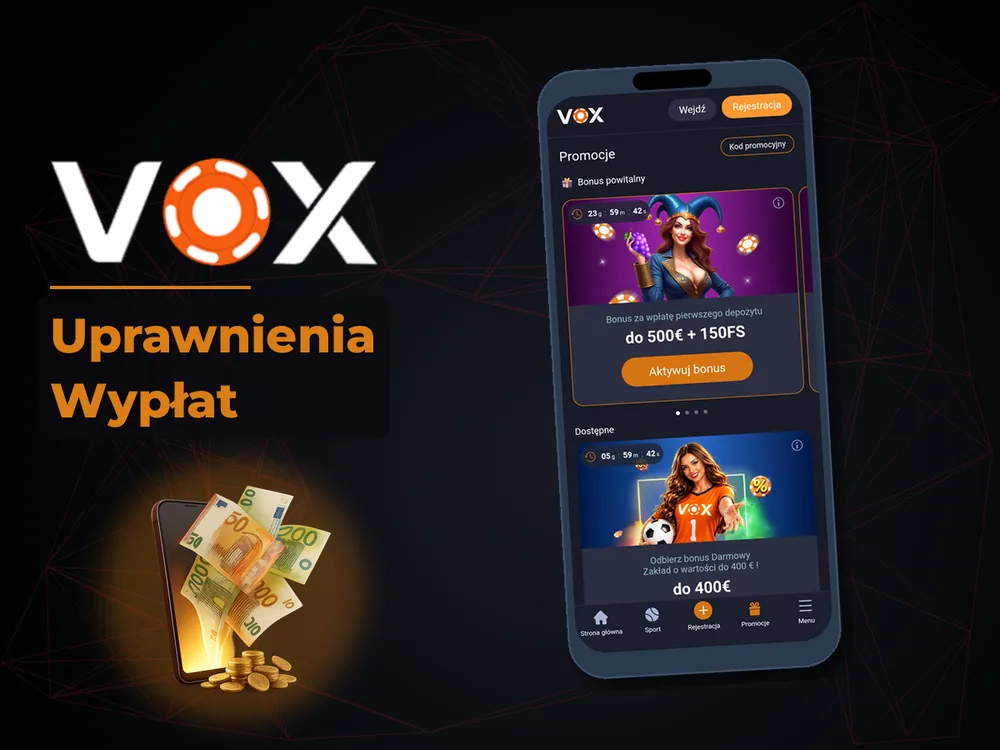 vox casino - Uprawnienia Wypłat