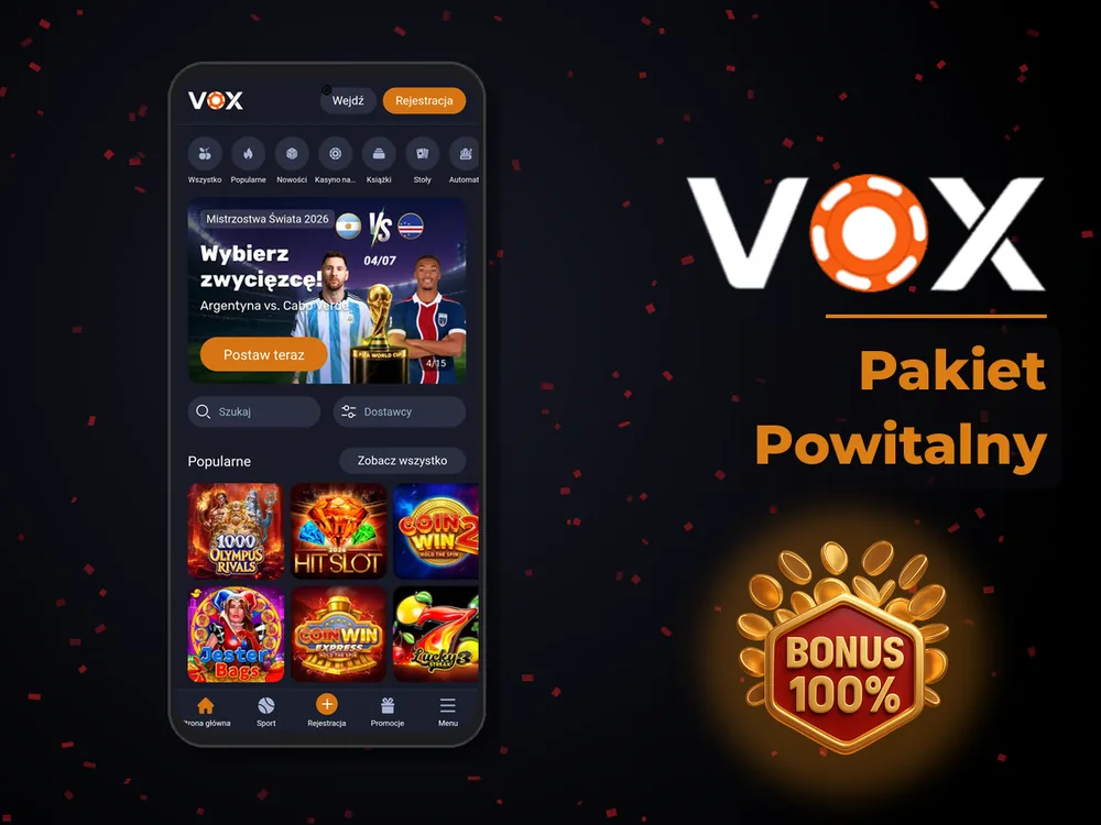 vox casino - Pakiet Powitalny
