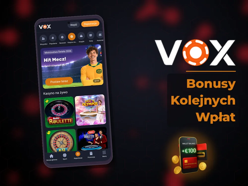 vox casino - Bonusy Kolejnych Wpłat