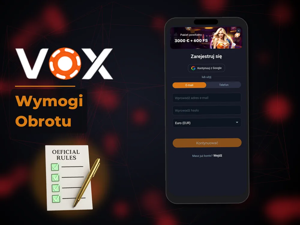 vox casino - Wymogi Obrotu